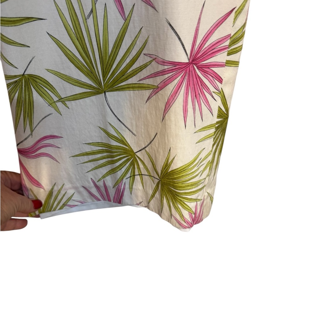 Talbot's Gorgeous  Palm Print Tropical  Silk Blend Stretch Pants PLUS: 24    #J - Picture 3 of 11